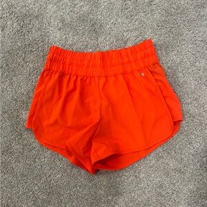 Women's Orange Athletic Shorts